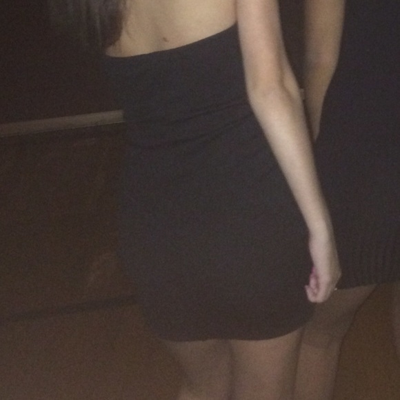 Mesh Front Open Back Homecoming Dress - Picture 1 of 4