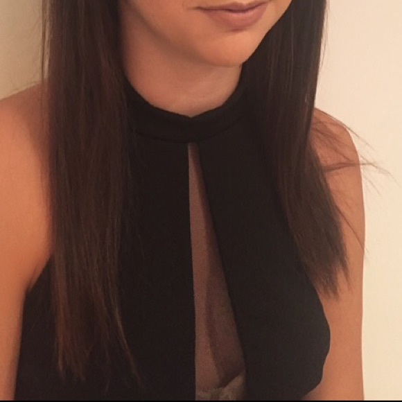 Mesh Front Open Back Homecoming Dress - Picture 2 of 4