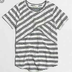 J. Crew Factory linen cross striped tee