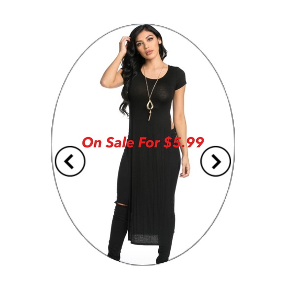 Long shirt with slits