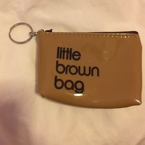 Bloomingdale's little brown bag coin purse