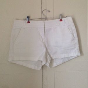 J. Crew 3" Chino Shorts - White, Size 6