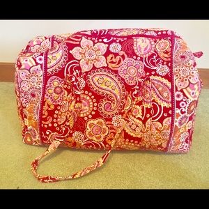 Vera Bradley Large Duffel Travel Bag pink paisley