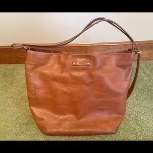 Kate Spade cognac leather small shoulder bag
