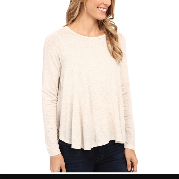 Bobeau pleat back knit t shirt