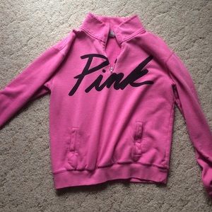 VS PINK QUARTER ZIP
