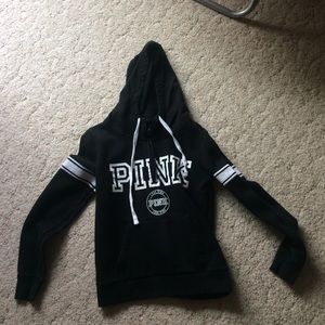 black vs pink hoodie/quarter zip