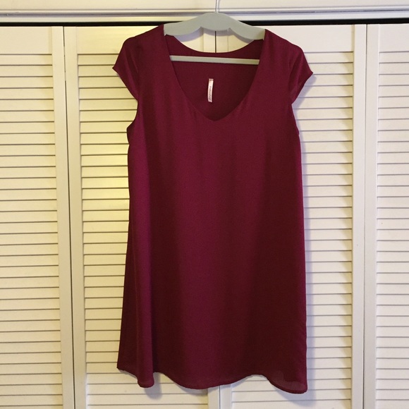 Burgundy party dress