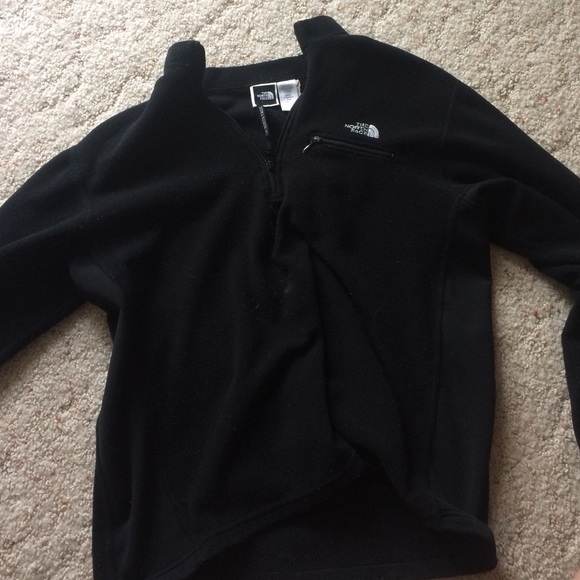 Black Quarter Zip Fleece North Face - Picture 1 of 1