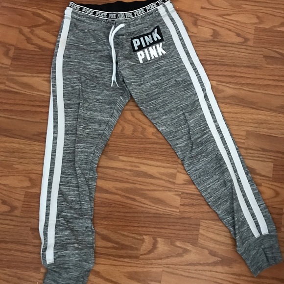 PINK grey and white joggers.