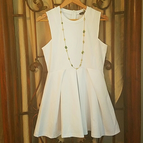 White fit & flare dress