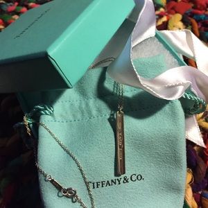 Tiffany and Co small bar sterling silver necklace