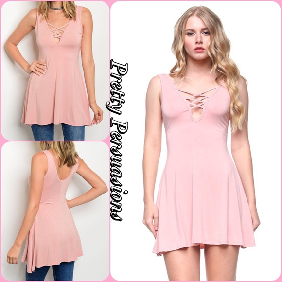 CLEARANCE‼️ Ballerina Lace Up Blue Layering Tunic - Picture 8 of 8