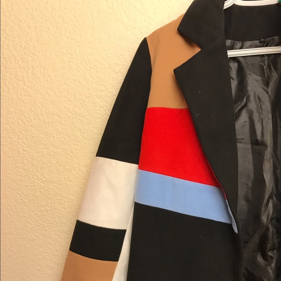 Color blocking coat - Picture 3 of 4