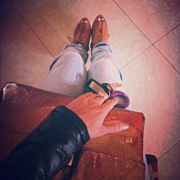 Rachel Roy peep toe booties