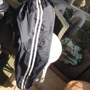 Black & white nylon nylon track pants