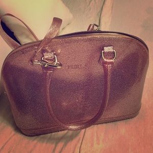 Furla pink glitter bag