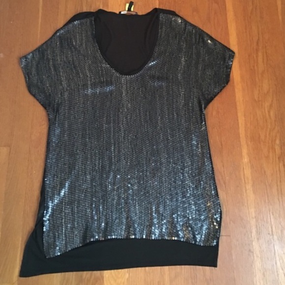 BCBGMaxAzria Sequined Tunic Top! - Picture 3 of 4