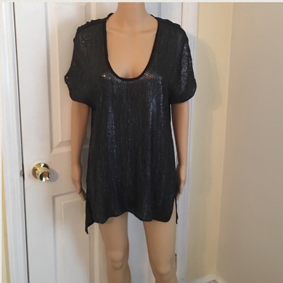 BCBGMaxAzria Sequined Tunic Top! - Picture 2 of 4