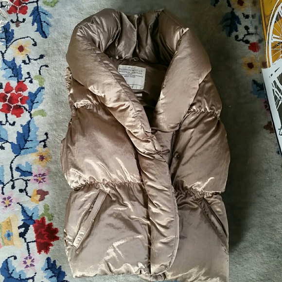 All Saints Gold Puffer Vest