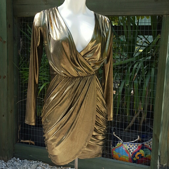 Vintage gold disco dress