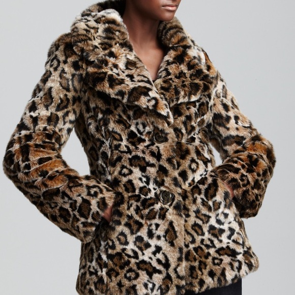 guess leopard print coat