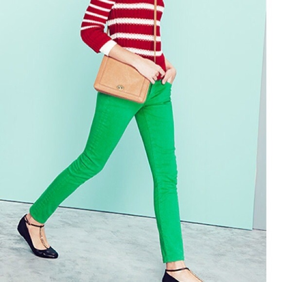 J. Crew Matchstick Jeans 27R Green