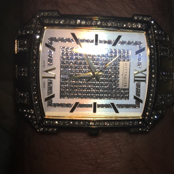 Men's Wittnauer Crystal Accented Gold-Tone