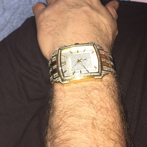 Men\'s Wittnauer Crystal Accented Gold-Tone