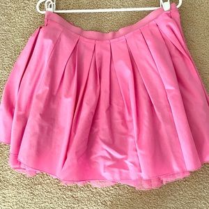 Pink flared tulle a-line skirt
