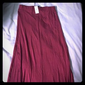 Red Double Slit Skirt Small Wet Seal
