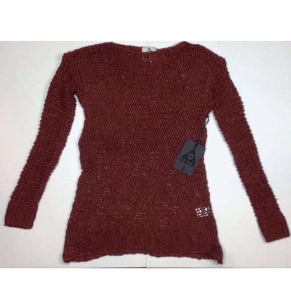 NWT Small UNIF Rust Tunic Knit Sweater - Picture 2 of 4