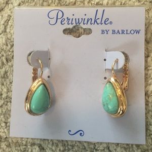 Turquoise and gold earrings