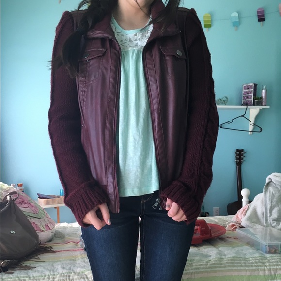 Burgundy Leather Jacket
