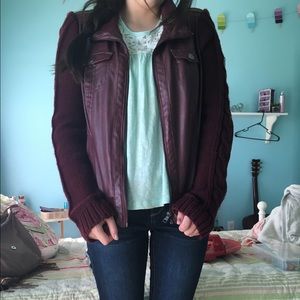 Burgundy Leather Jacket