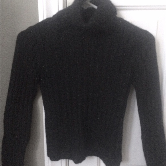 Black turtleneck sweater