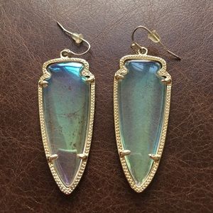 Clear iridescent skylar Kendra Scott earrings