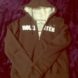 Hollister Zip Sherpa Lined Hoodie