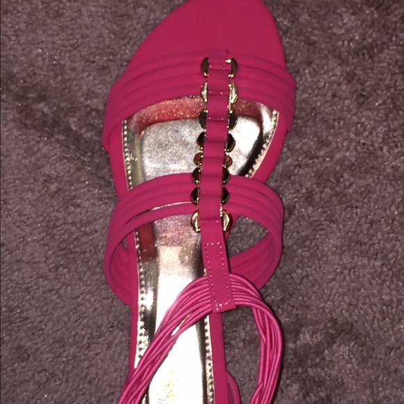 Hot pink sandals