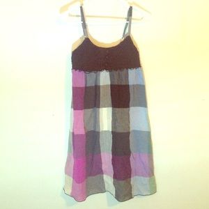 Plaid baby doll dress