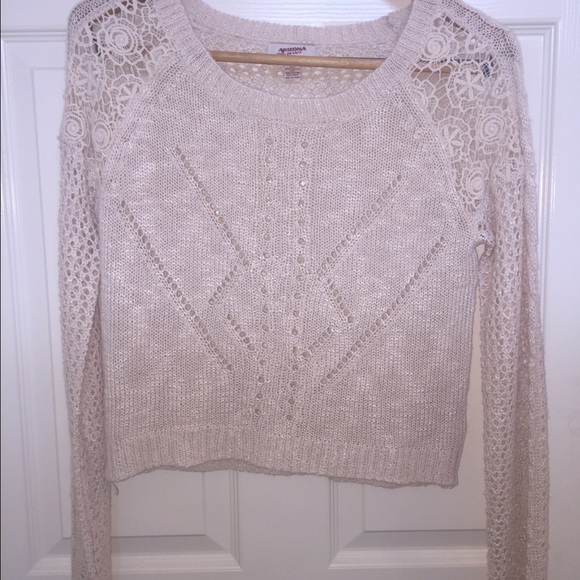 White mesh sweater
