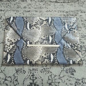 BCBG MaxAzria Snakeskin Envelope Clutch