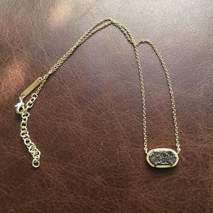 Gray druzy Elisa necklace kendra Scott