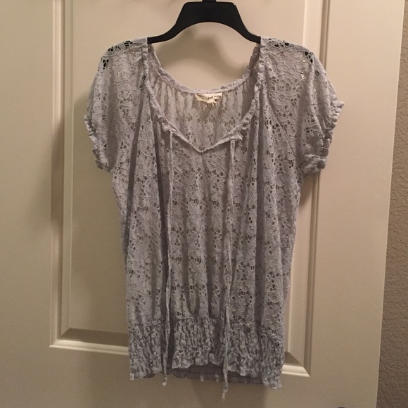See through flowered top