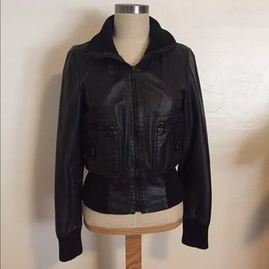 Levi brand faux leather bomber jacket