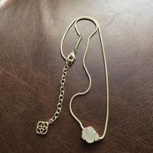 White Druzy Kendra Scott Necklace