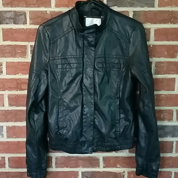 Soft black faux leather jacket