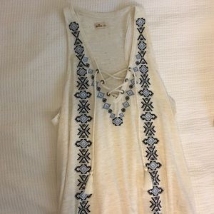 Hollister lace up tank top