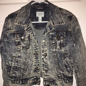 Acid wash jean jacket