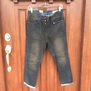 Tag on All Saints drop crotch kick jeans